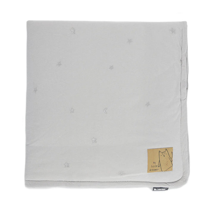 Cobertor moises/colecho bordado 80x80 gris