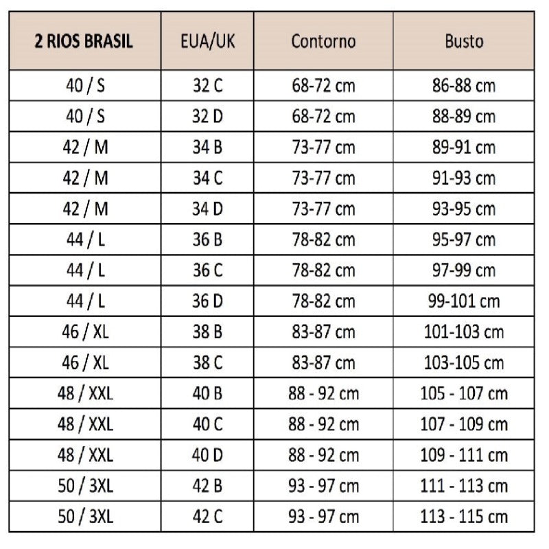 Tabla de best sale tallas sostenes