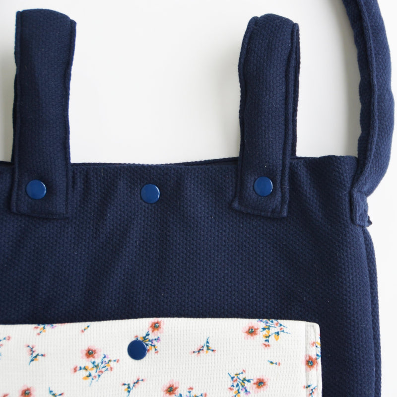 Bolso grande Azul con flores