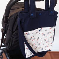 Bolso grande Azul con flores