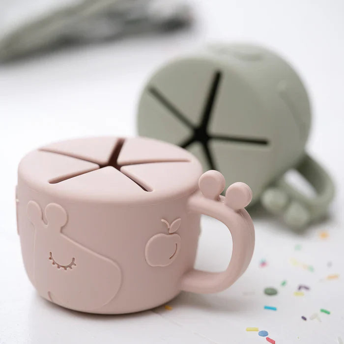 Taza para snack peekaboo Raffi Gris