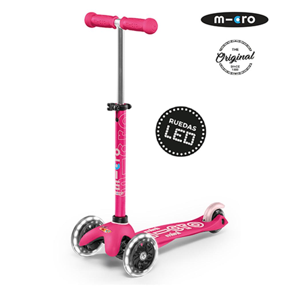 Scooter Mini Deluxe LED Rosado