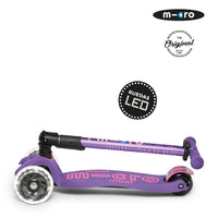 Scooter maxi Deluxe LED Plegable Morado (VV)