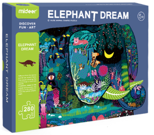 Puzzle 280pcs con Forma Sueño de Elefante