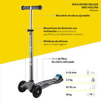Scooter Maxi Deluxe Gris Volcán (VV)