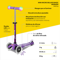 Scooter Mini Deluxe Led Magic Morado (VV)