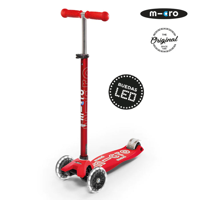 Scooter maxi Deluxe Led Rojo (VV)