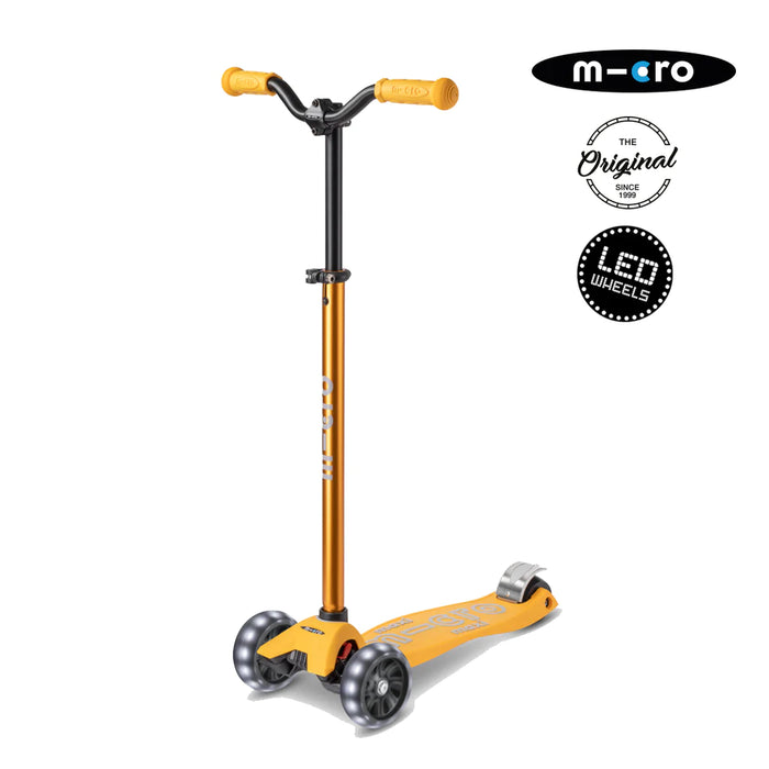 Scooter maxi Deluxe Pro LED Amarillo (VV)
