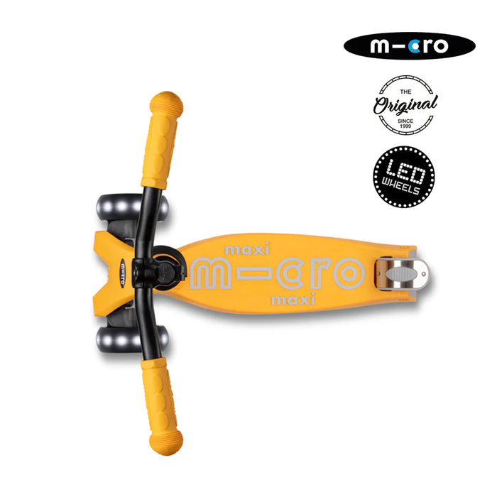 Scooter maxi Deluxe Pro LED Amarillo (VV)
