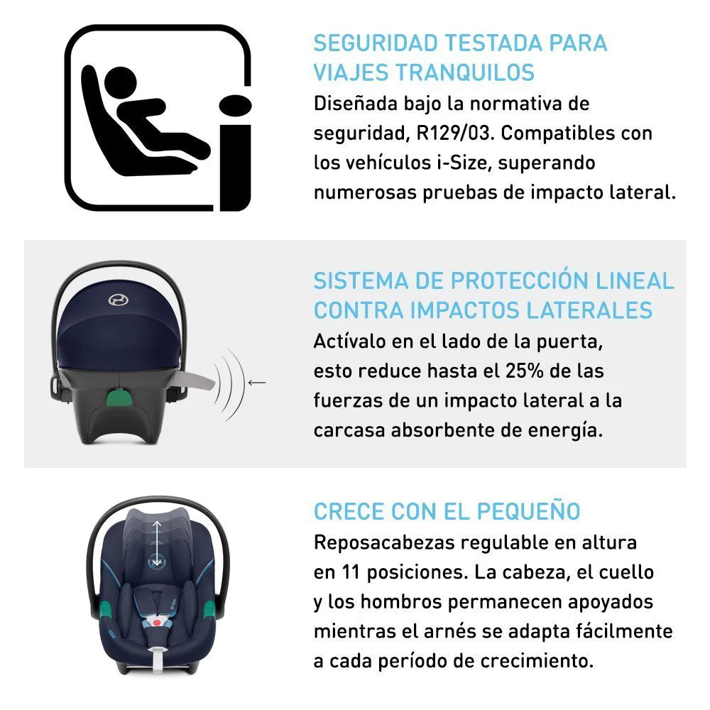 Travel System Eezy S Twist Plus + Aton S2 + Base Cybex  Lava Grey SLV