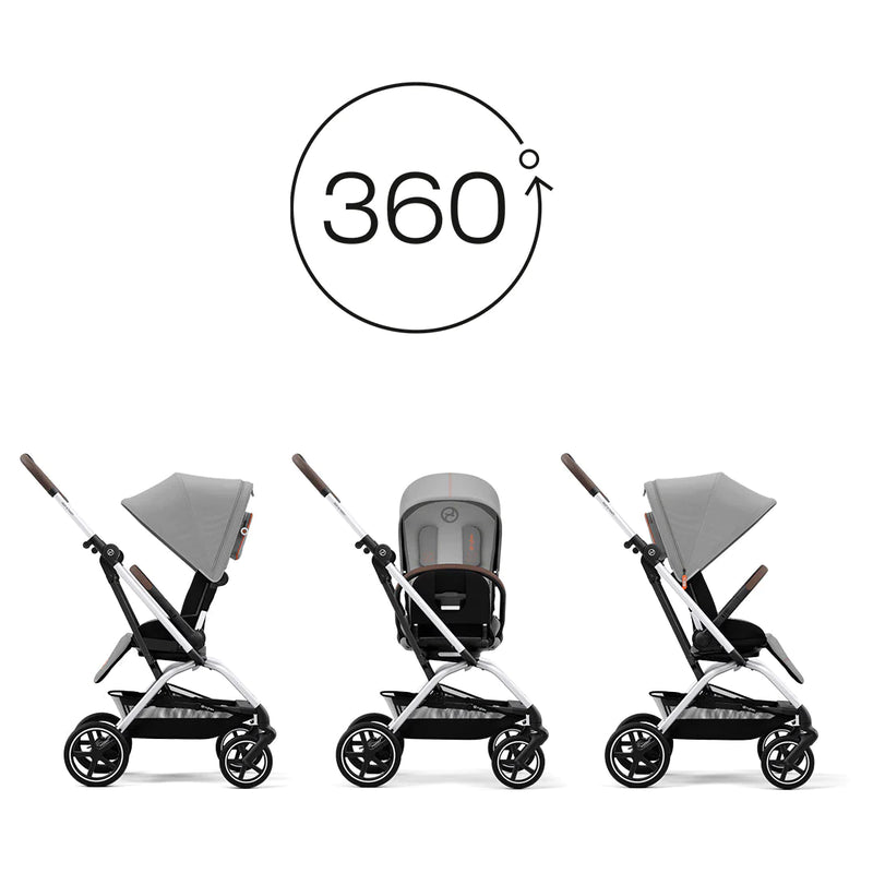 Travel System Eezy S Twist Plus + Aton S2 + Base Cybex  Lava Grey SLV