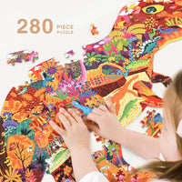 Puzzle 280pcs con forma Dinosaurios