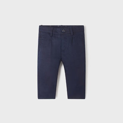 Pantalón lino Azul